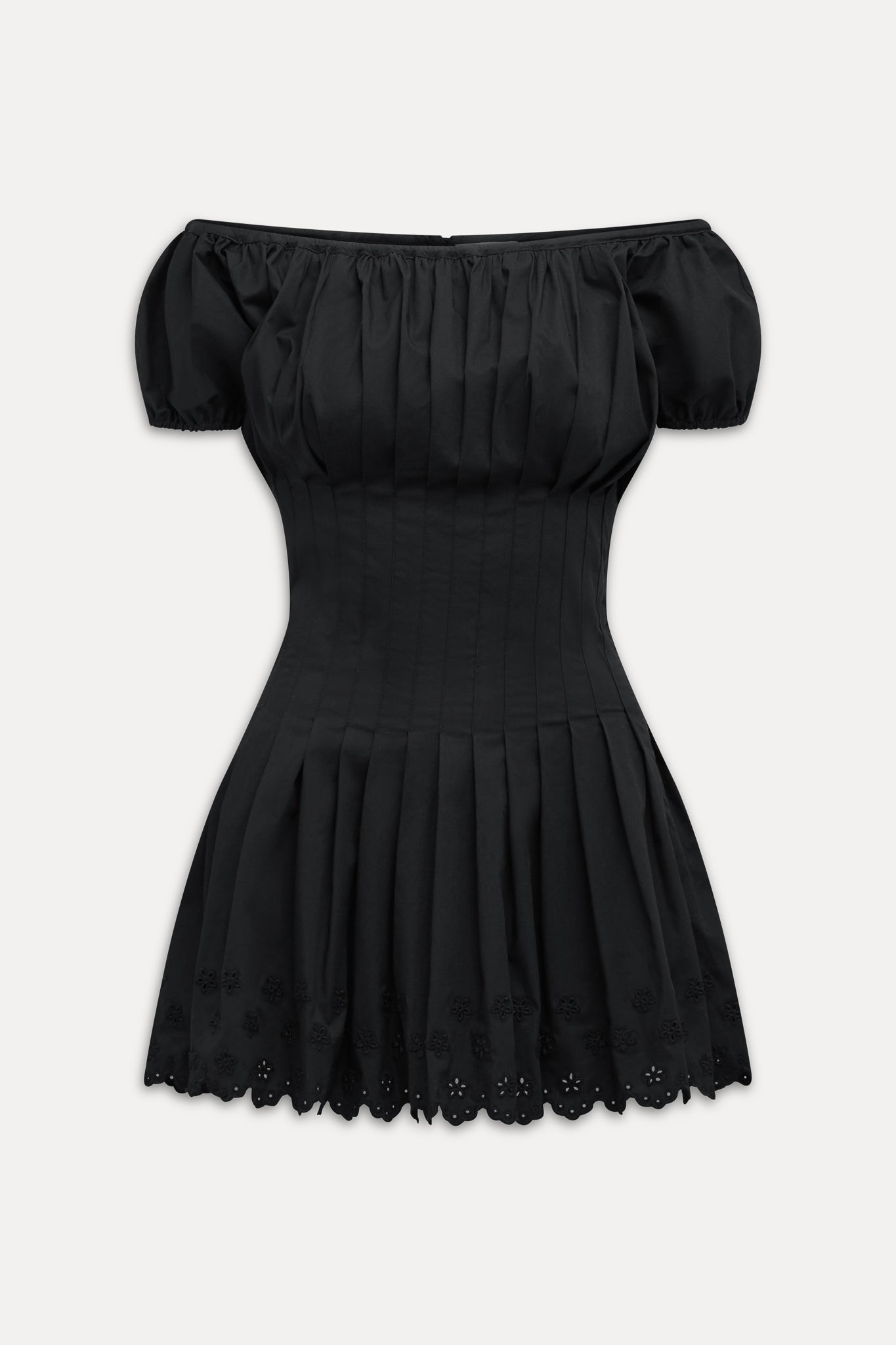 Sadie Embroidered Mini Dress - Black - Image 3