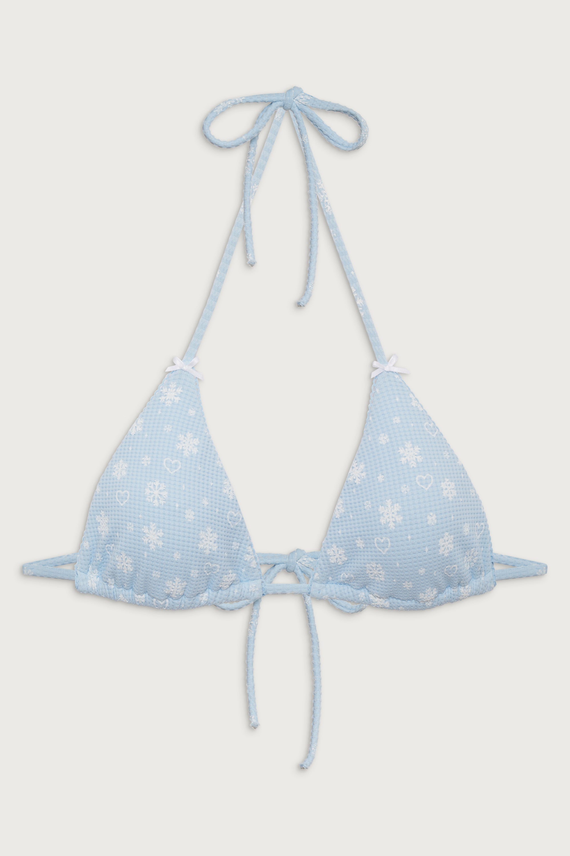 Alternative view of Tia Waffle Triangle Bikini Top - Flurries