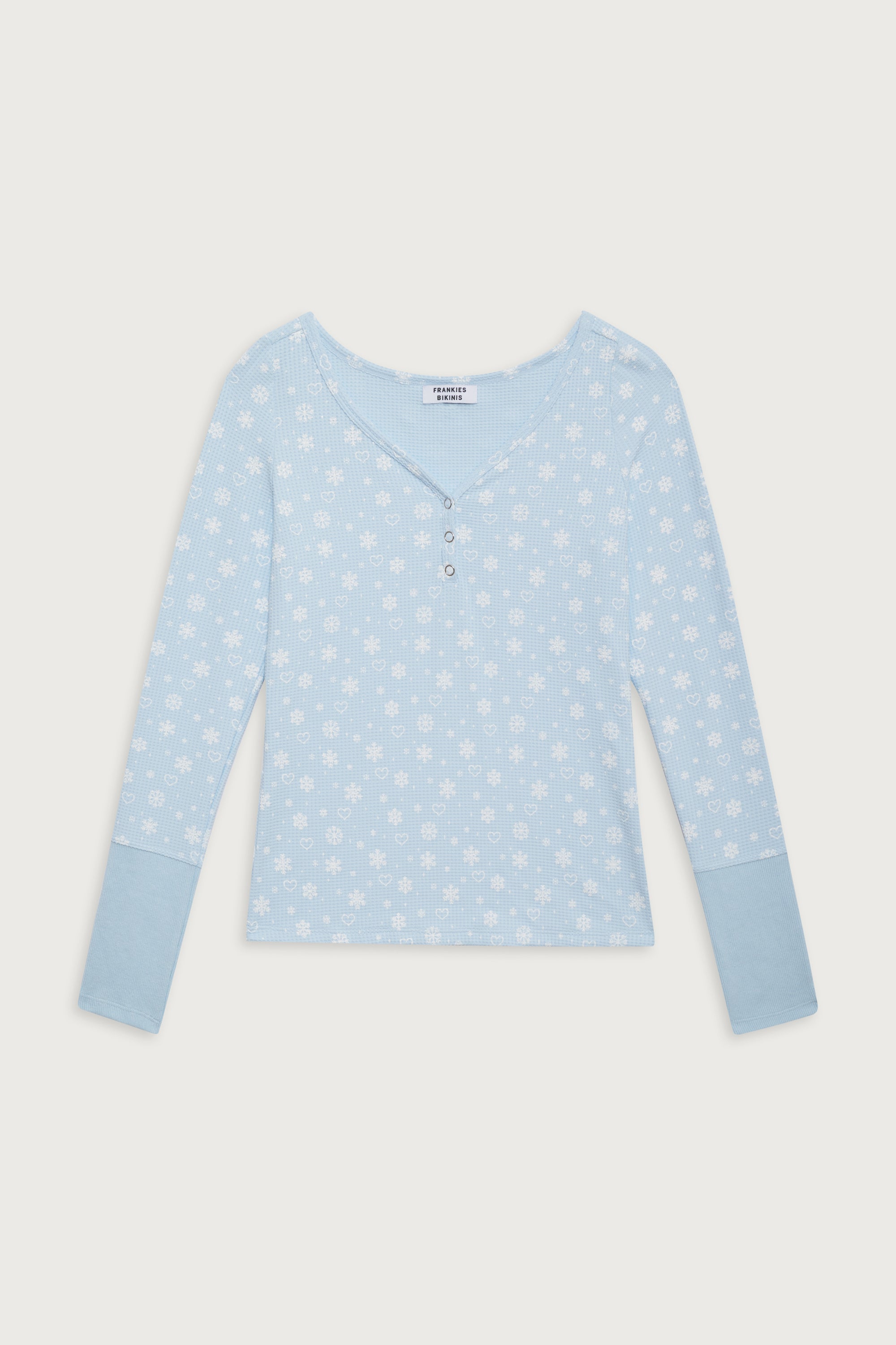 Alternative view of Angel Waffle Long Sleeve Top - Flurries