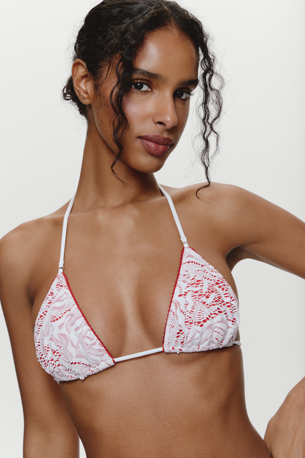 Alternative view of Nick Triangle Halter Bikini Top - Sweet Bloom