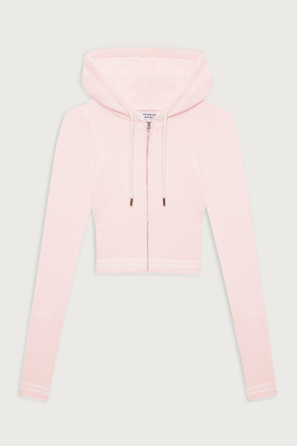 Aimee Cloud Knit Zip Up Hoodie - Rosebud Pink - Image 3
