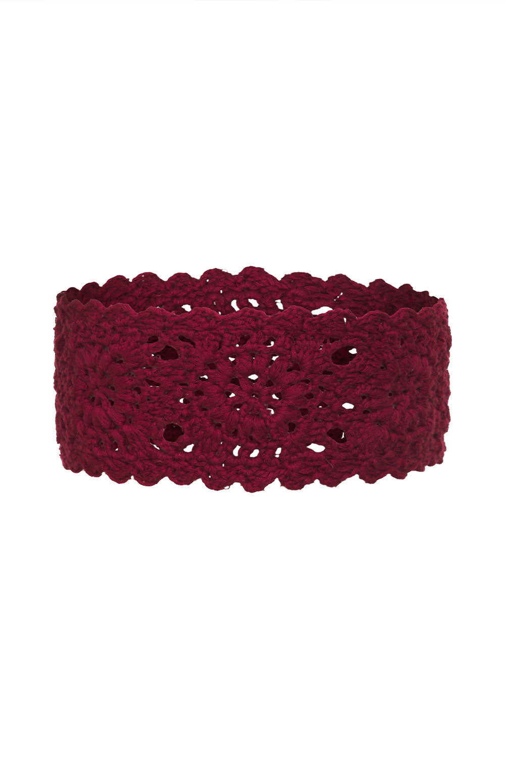 Alternative view of Amore Crochet Headband - Ruby