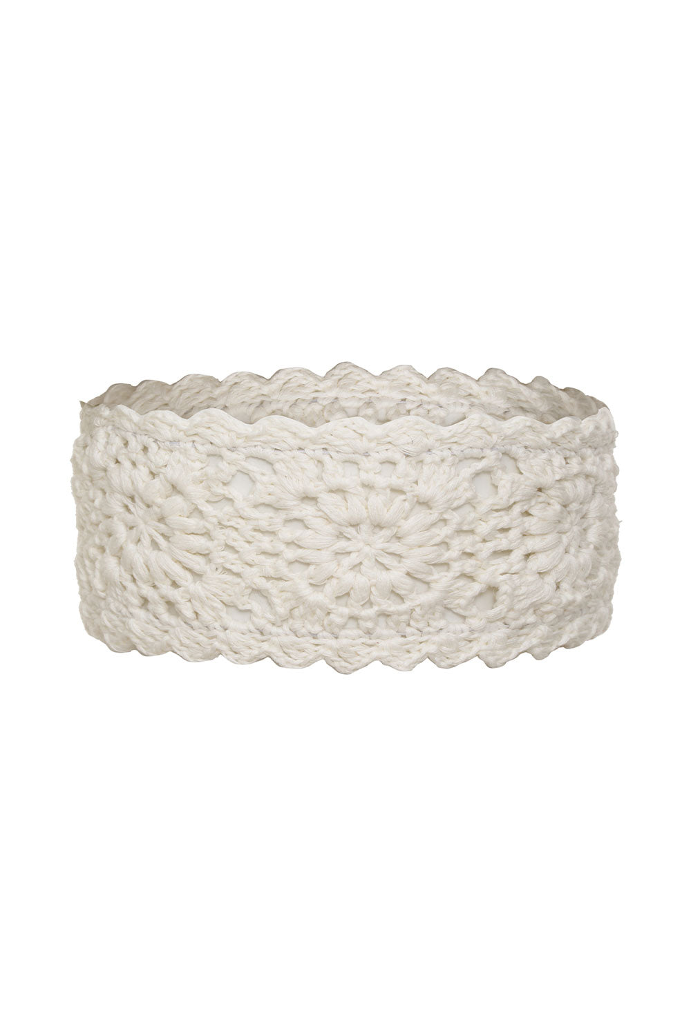 Alternative view of Amore Crochet Headband - White
