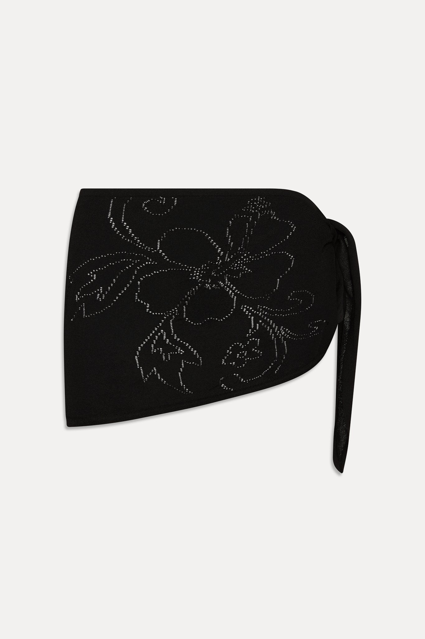 Atlas Knit Mini Skirt - Black - Image 3