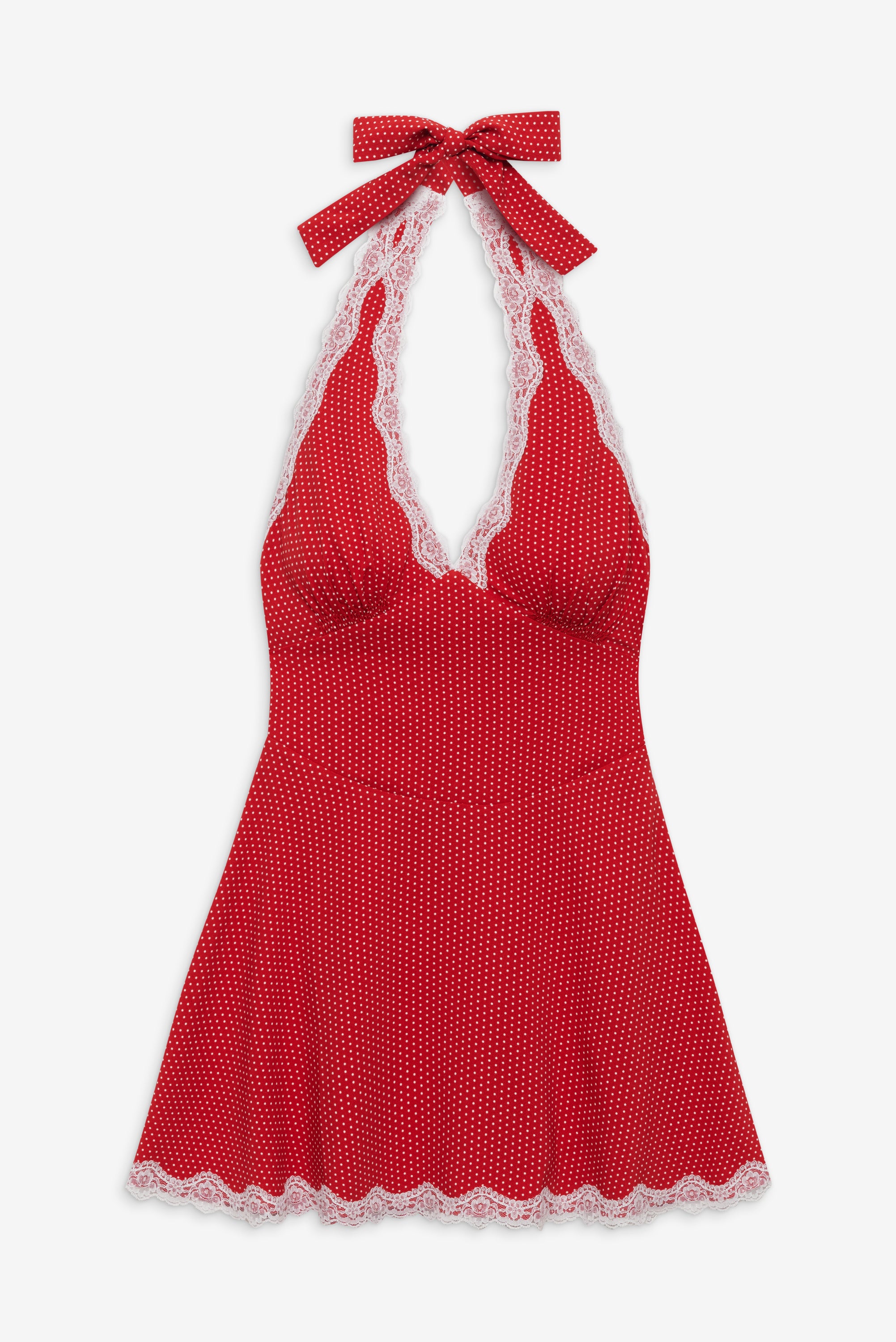 Audrey Polka Dot Mini Dress - Ladybug - Image 3