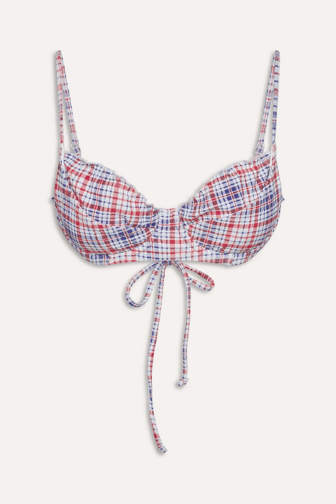 Austin Underwire Bikini Top - Americana Plaid - Image 3