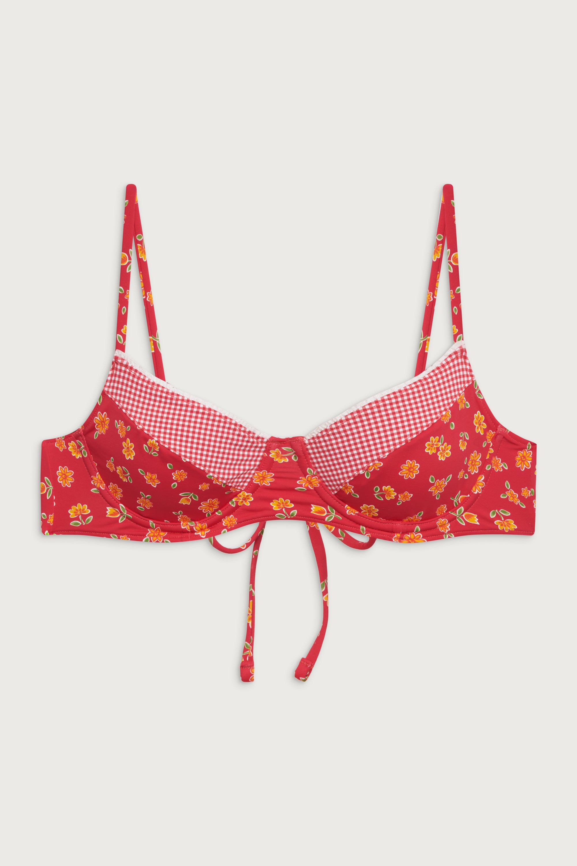 Autumn Floral Underwire Bikini Top - Summer Flower - Image 3