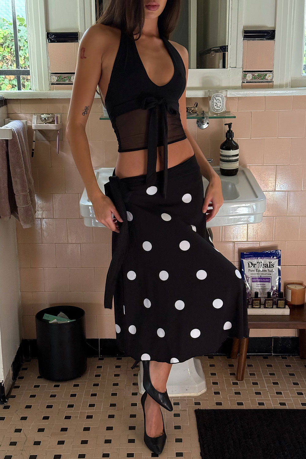 May Midi Skirt - Paris At Midnight
