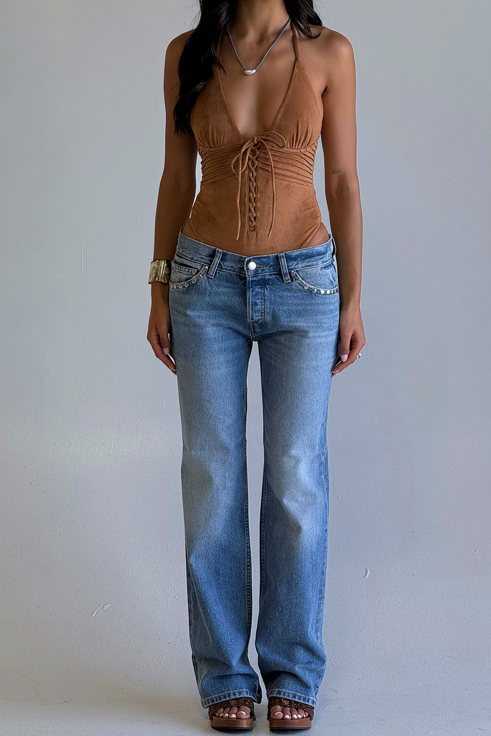 Alternative view of X Bella Hadid Barrel Suede One Piece Swimsuit - Sunkissed Suede