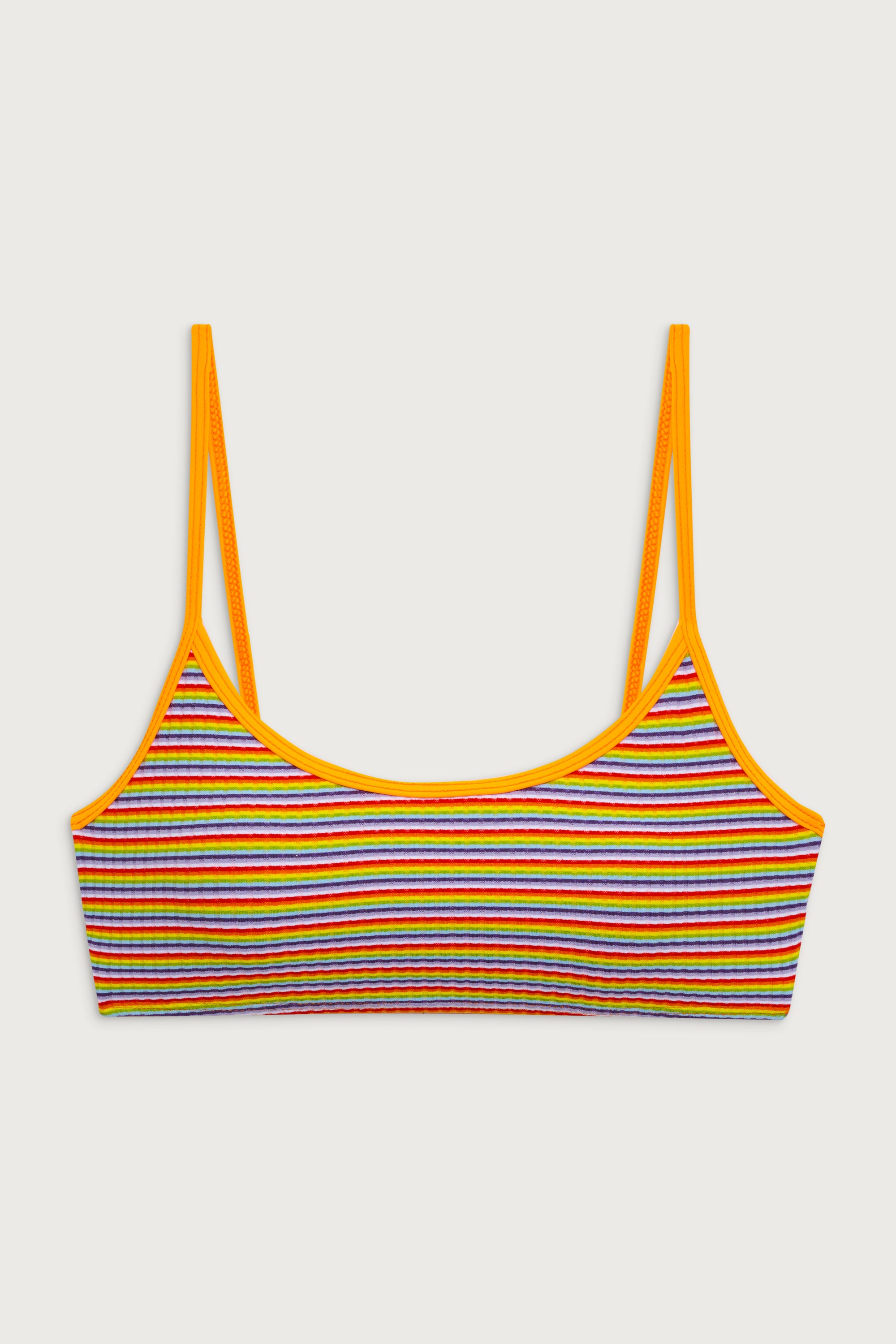 Bay View Striped Bralette Bikini Top - Hawaiian Sky - Image 3