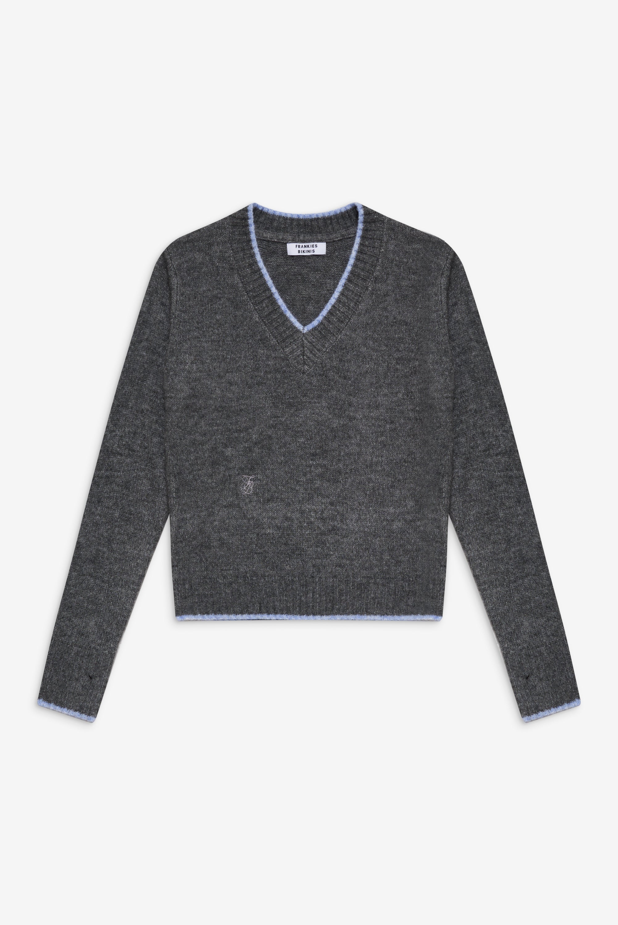 Brentwood V Neck Sweater - Winter Sky - Image 3