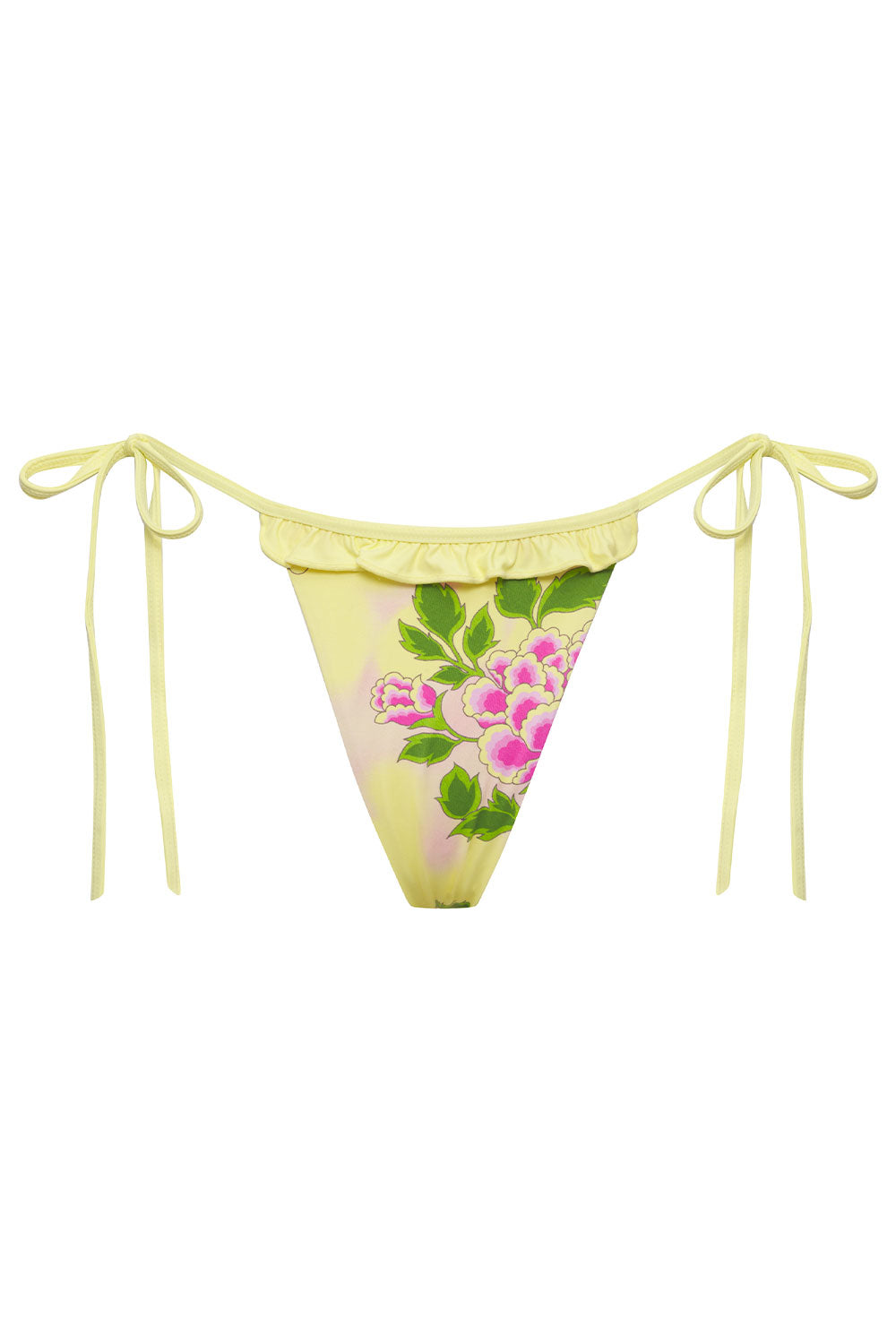 Camilla Floral String Bikini Bottom - Mojito - Image 6