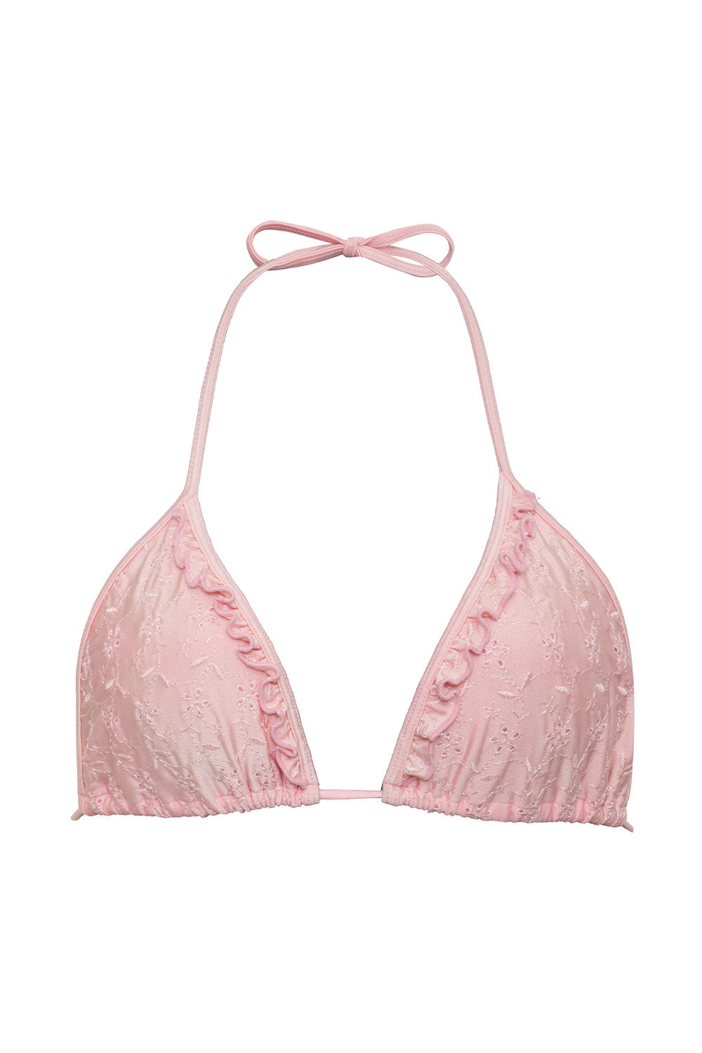 Camilla Eyelet Shine Bikini Top - Cherry Blossom - Image 3