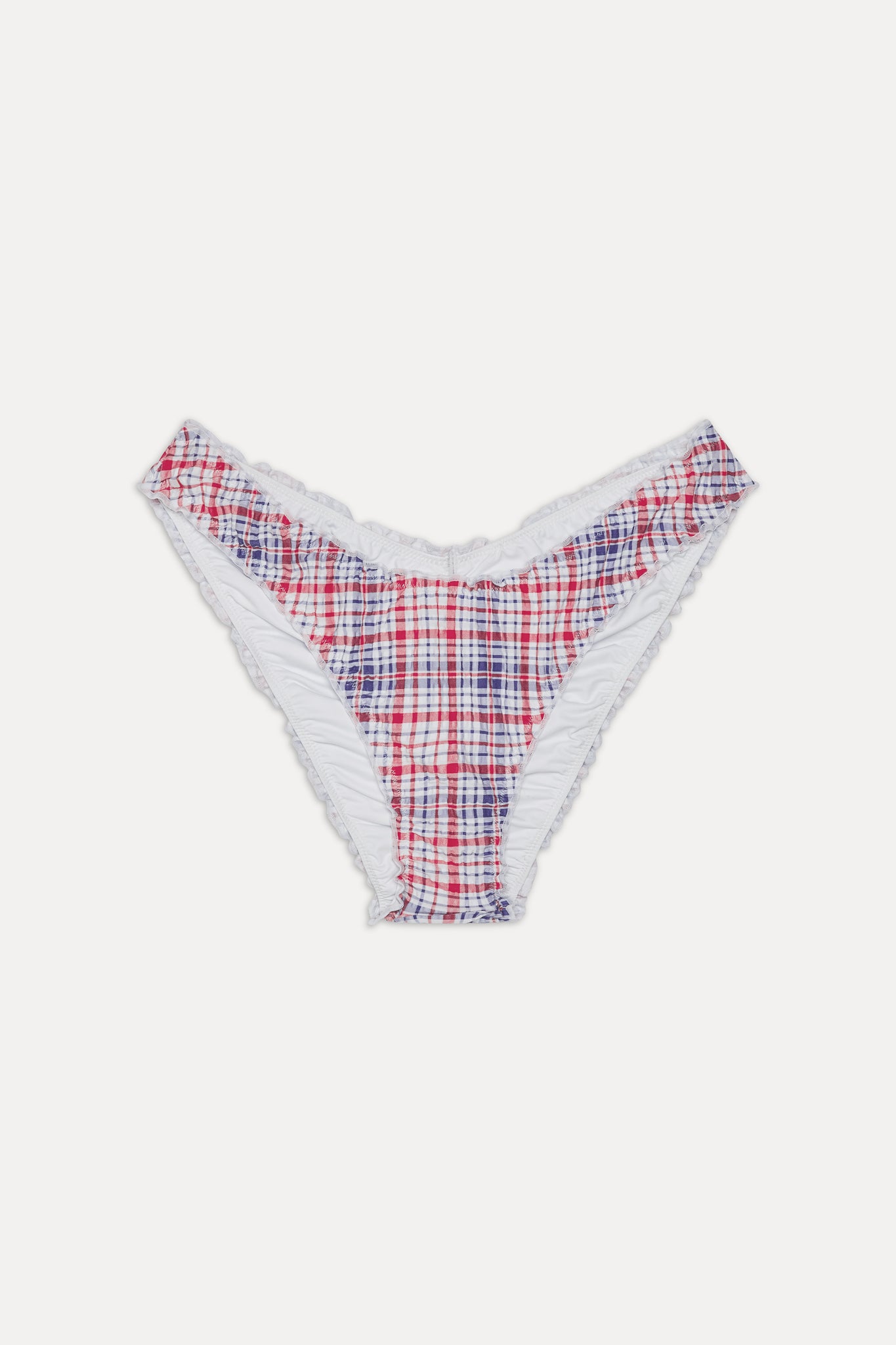 Charlotte Cheeky Bikini Bottom - Americana Plaid - Image 3