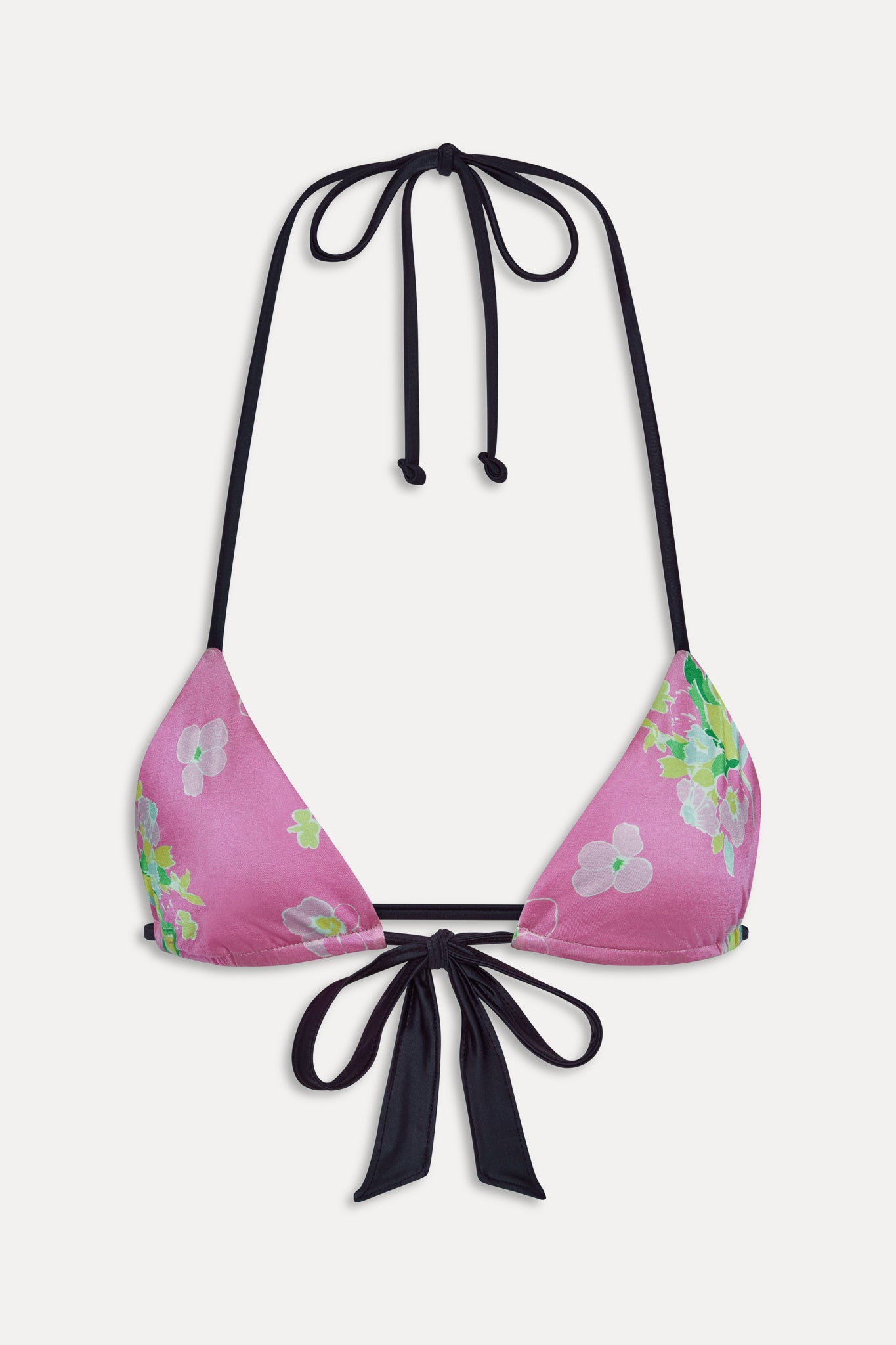 Coastal Micro Triangle Bikini Top - Midnight Blossom - Image 3