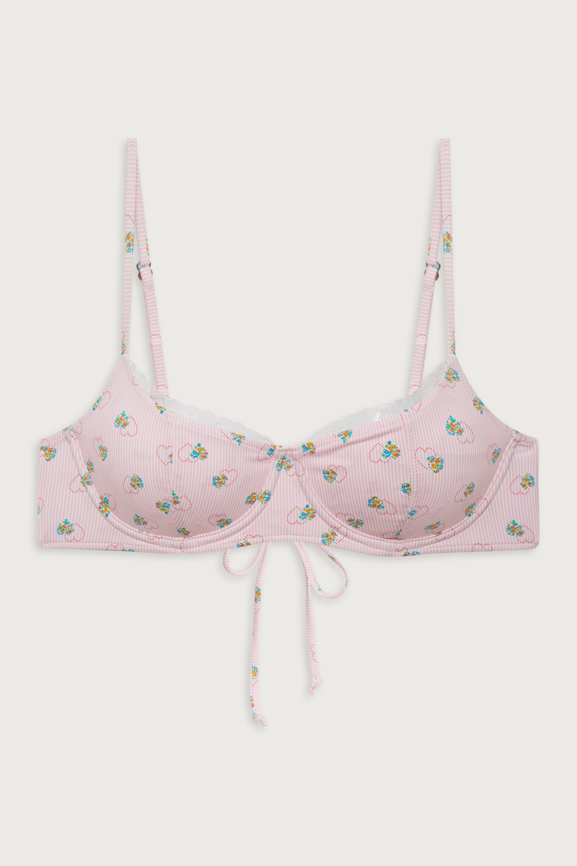 Alternative view of Cola Underwire Balconette Bikini Top - Sweetheart Stripe