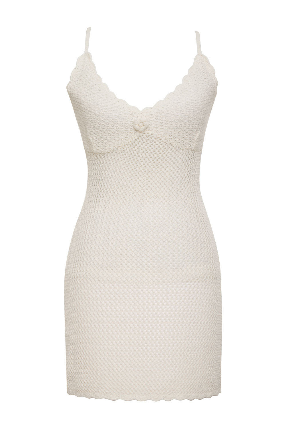 Collette Crochet Mini Dress - White - Image 6