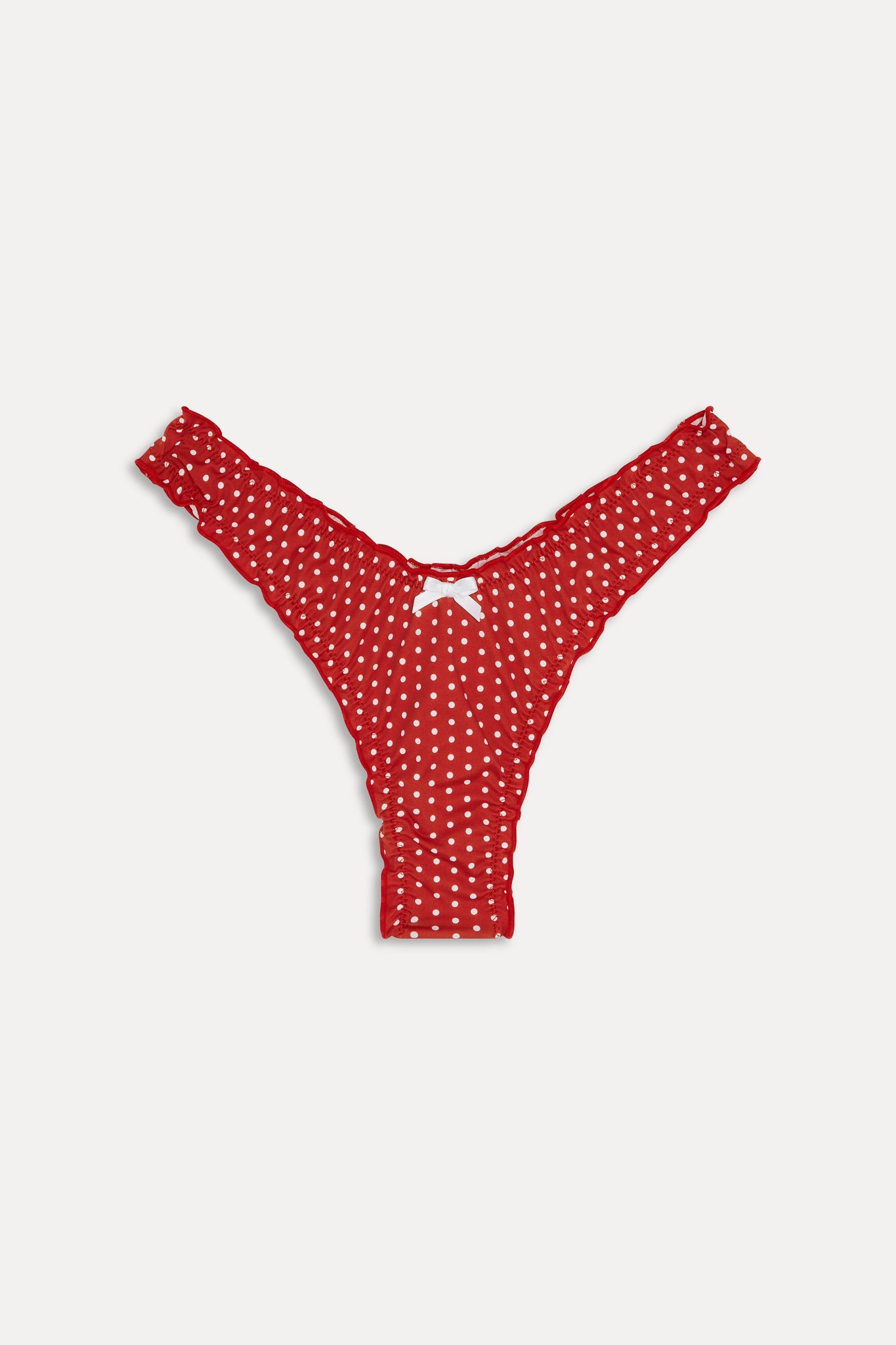 Dalton Micro Bikini Bottom - Red Polka Dot - Image 3