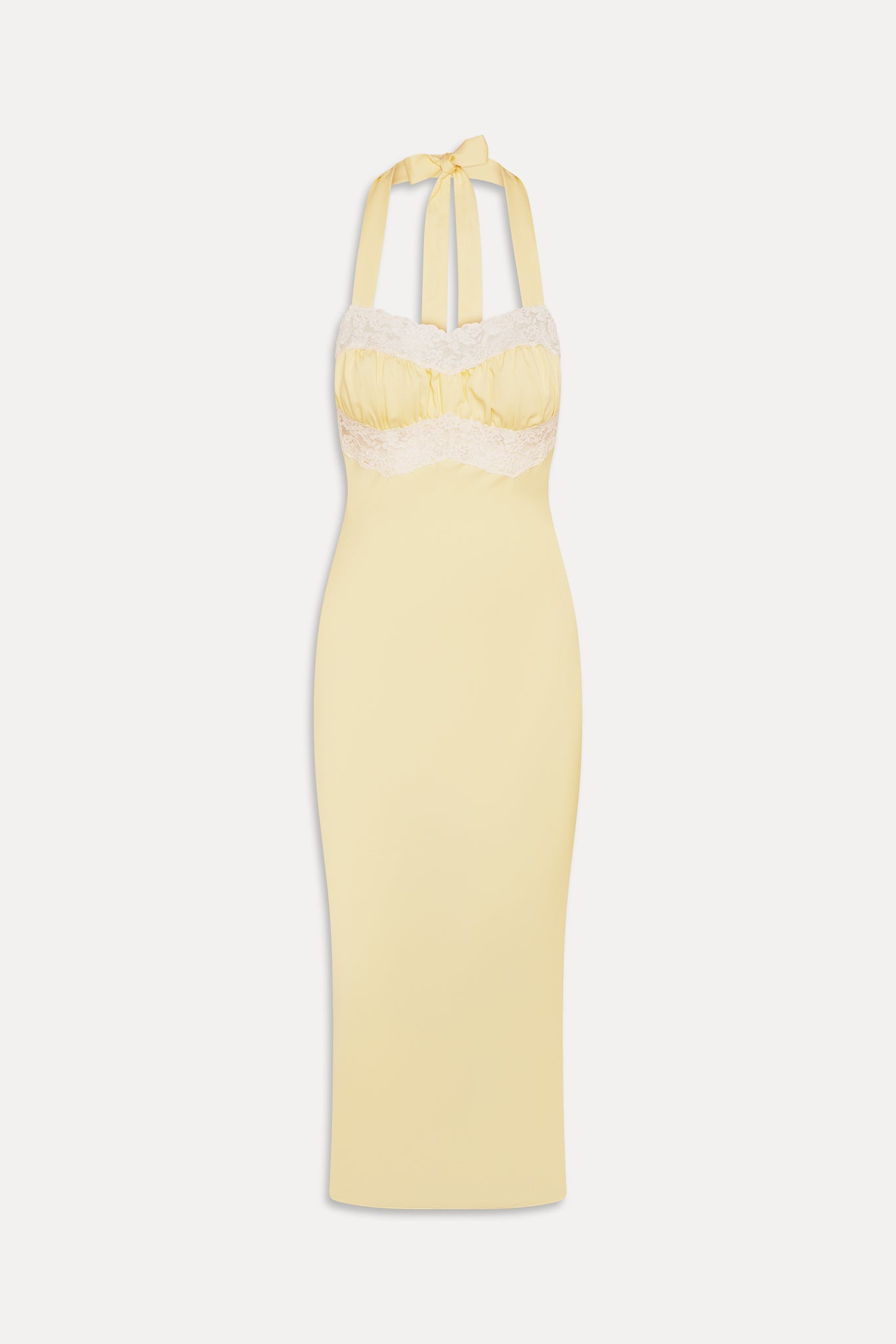 Darcy Satin Midi Dress - Whipped Butter - Image 3