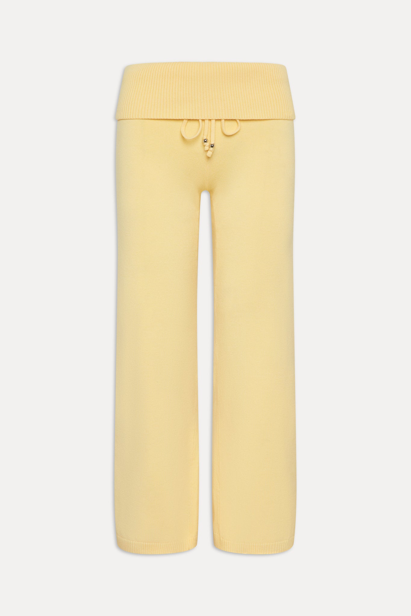Dawson Knit Fold Over Pants - Vanilla Sugar - Image 3