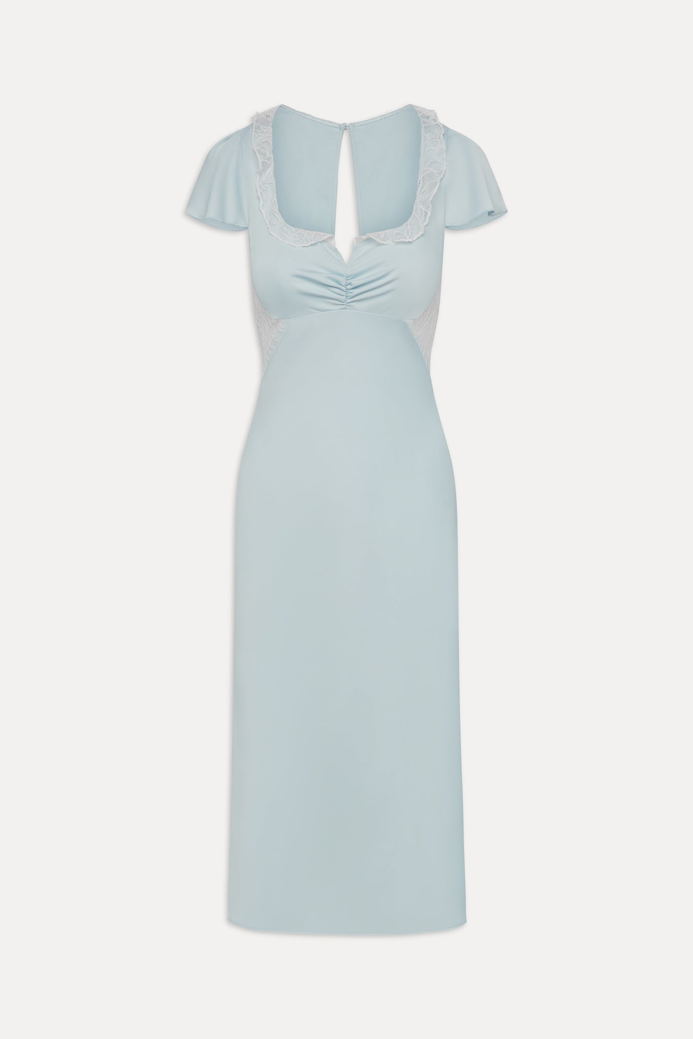 Delicate Lace Midi Dress - Angel's Breath - Image 3