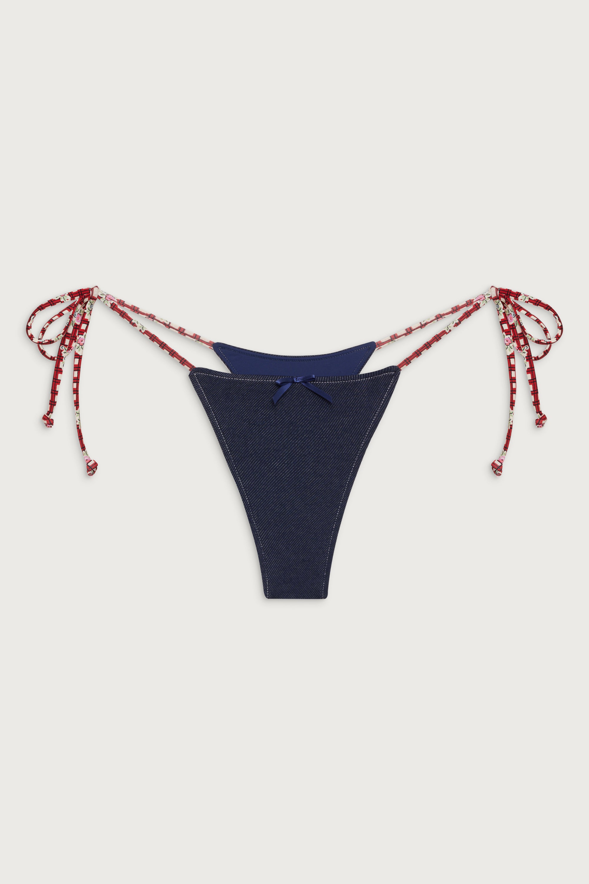 Divine Skimpy Bikini Bottom - Blue Denim - Image 3