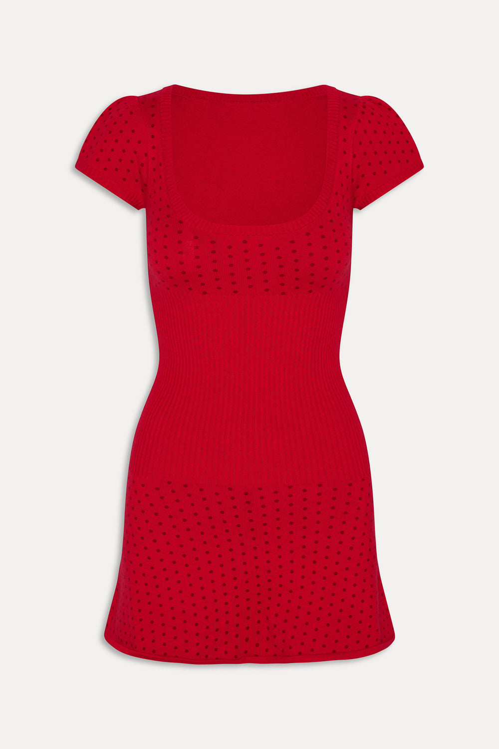 Eliza Knit Mini Dress - Cranberry - Image 3