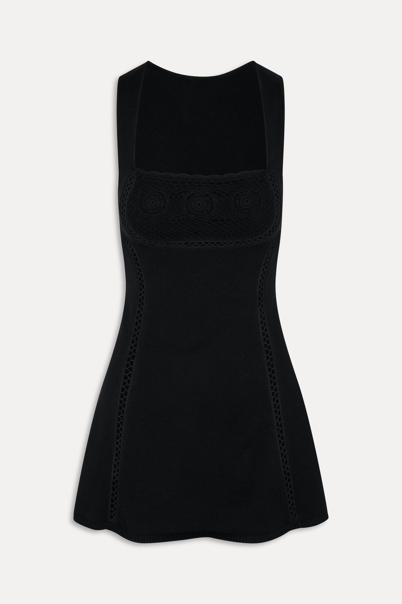 Ellie Knit Mini Dress - Black - Image 3