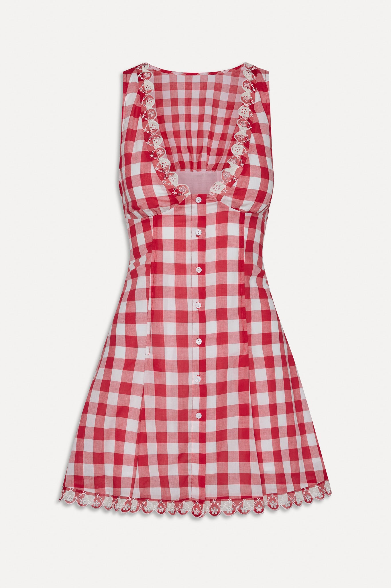 X Bella Hadid Farm Gingham Mini Dress - Malibu Picnic - Image 4
