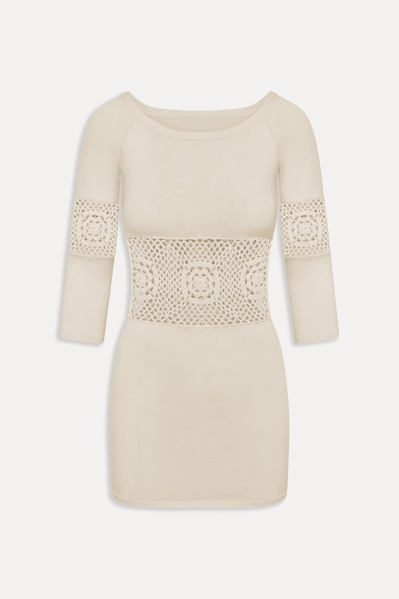 Festival Crochet Knit Mini Dress - Bunny - Image 3