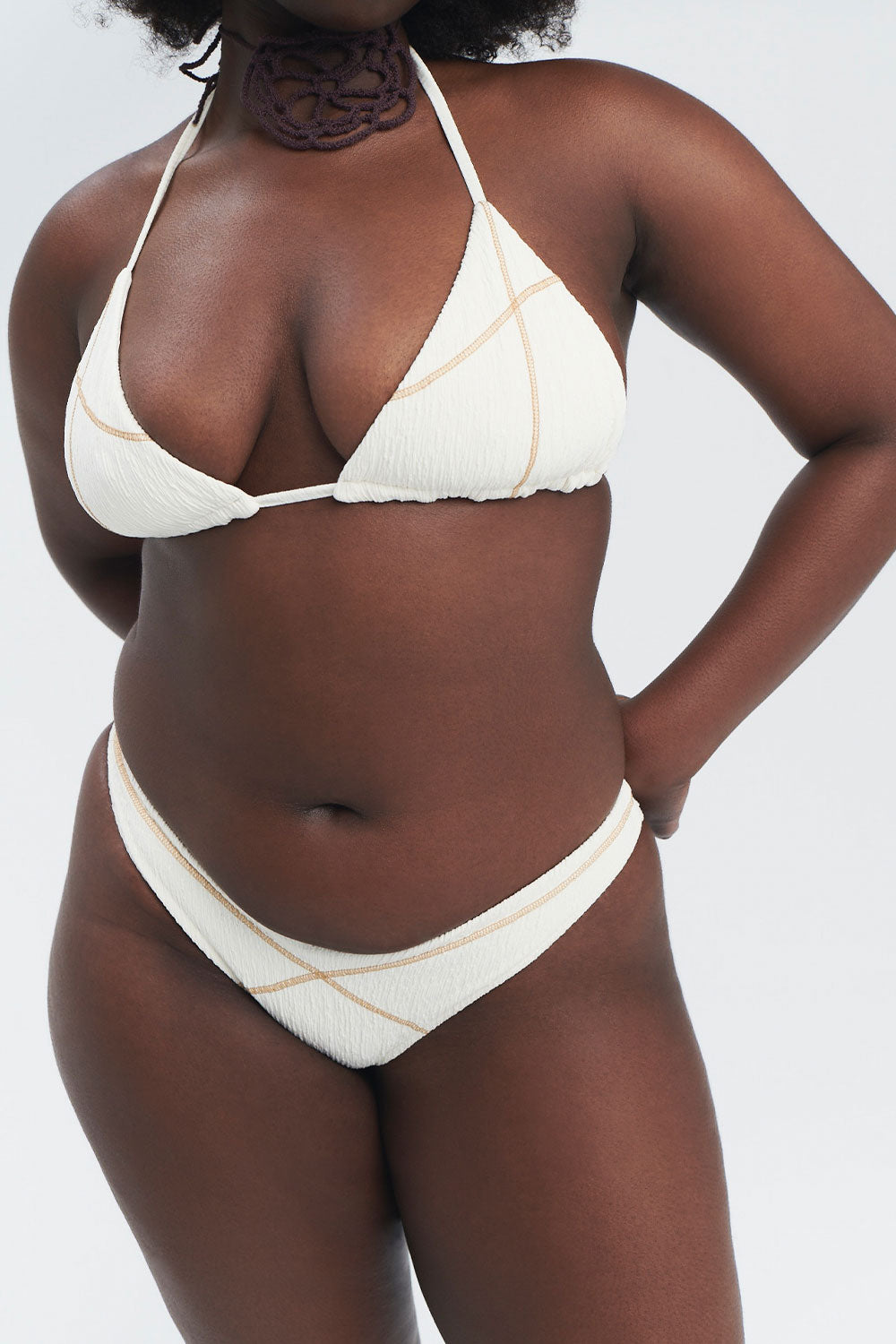 Alternative view of Tia Triangle Bikini Top - Sandstorm