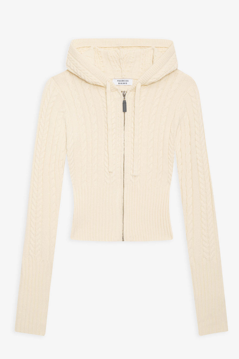 Alternative view of Aimee Cable Cloud Knit Hoodie - French Vanilla
