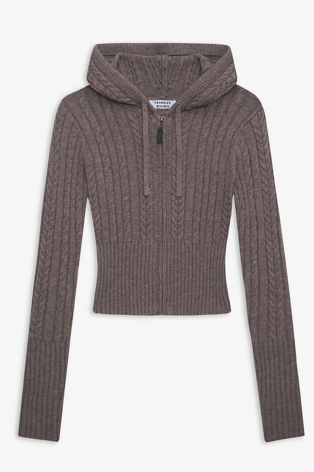 Alternative view of Aimee Cable Cloud Knit Hoodie - Dark Pearl