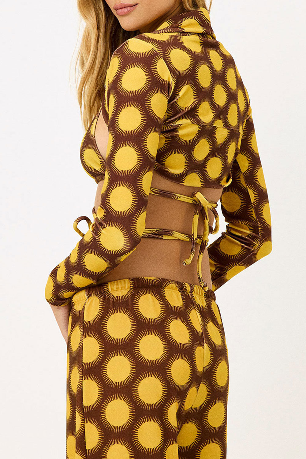 Allegra Terry Long Sleeve Bolero - Golden - Image 3
