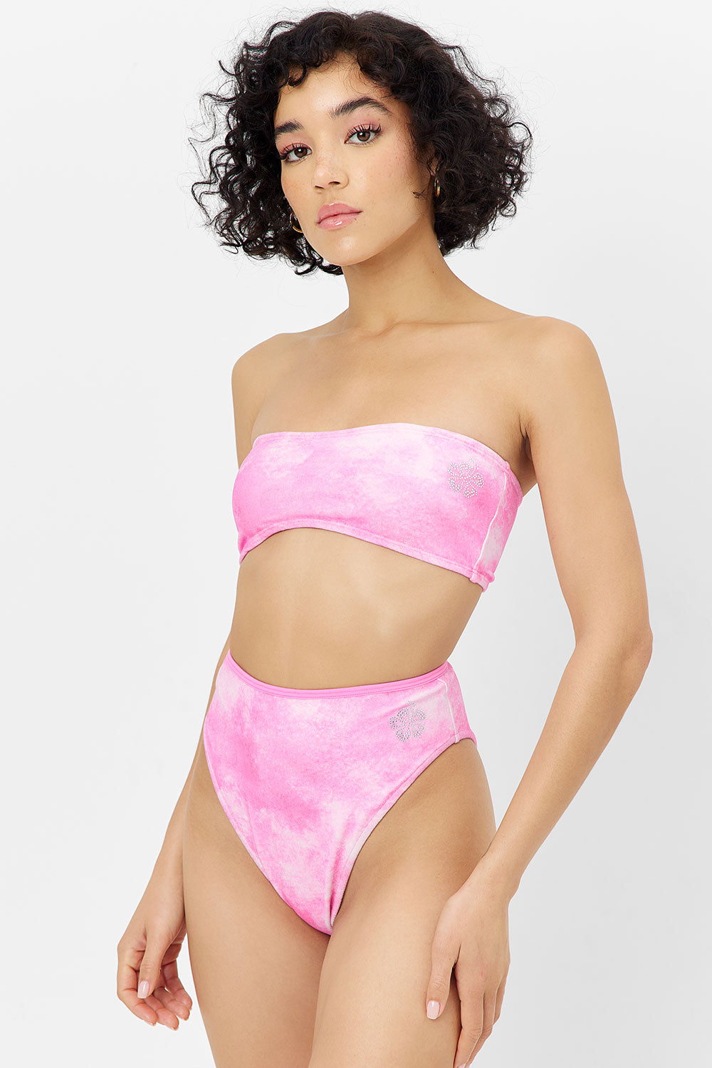 Anne Terry Full Coverage Bikini Bottom - Distorted Pink Dye - Image 5