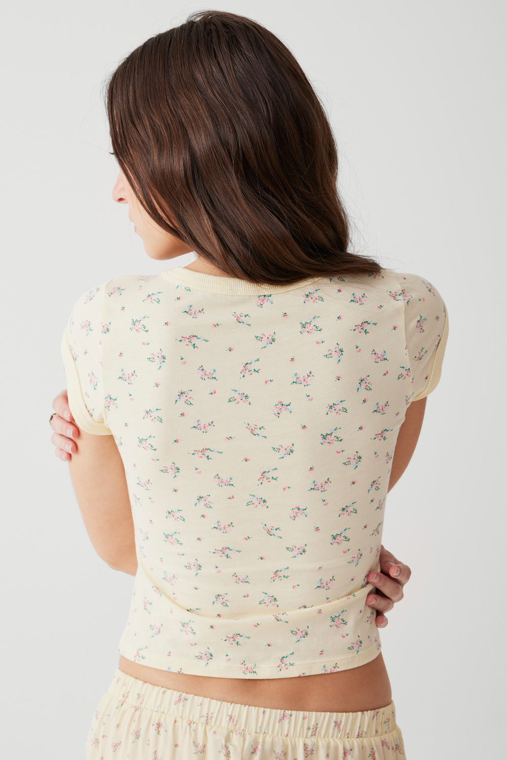 Alternative view of Archie Floral Cotton Tee - Buttercup Bouquet