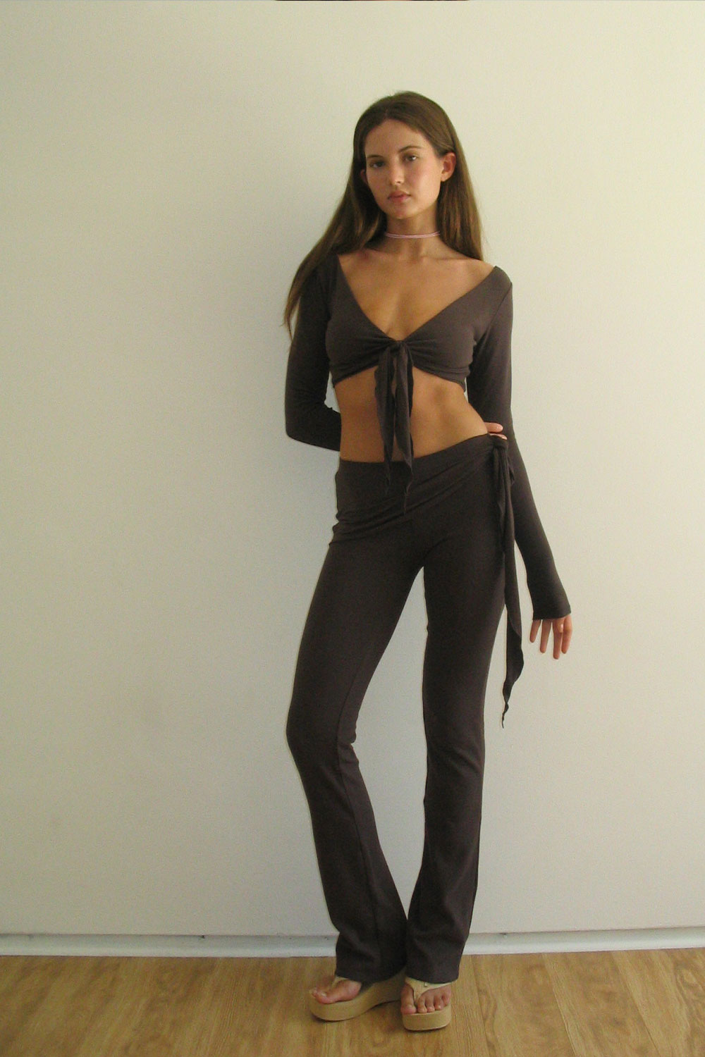 Alternative view of Astrid Low Rise Flare Legging - Creme Brulee