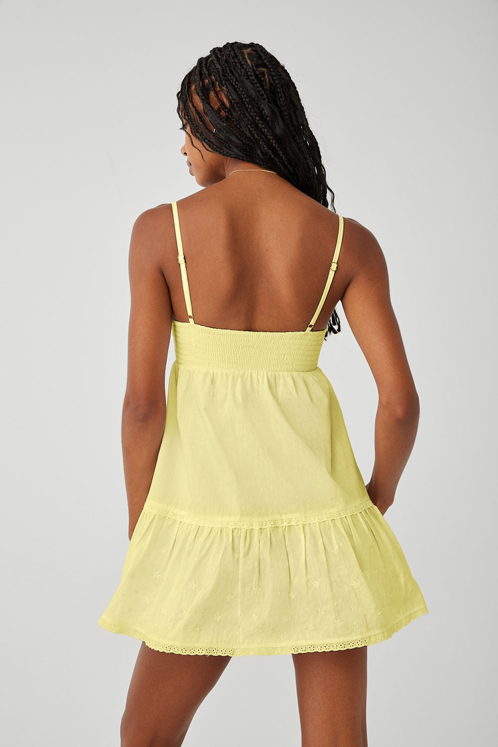 Baby Embroidered Mini Dress - Honey Butter - Image 3
