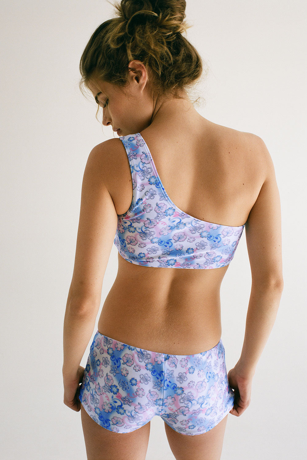 Barb One Shoulder Shine Bikini Top - City Of Angels - Image 5