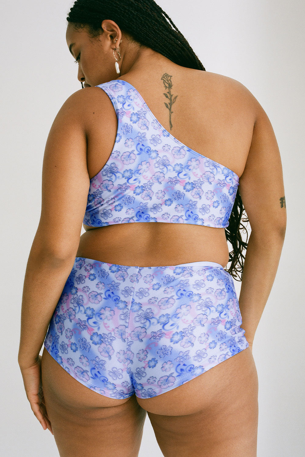 Barb One Shoulder Shine Bikini Top - City Of Angels - Image 4