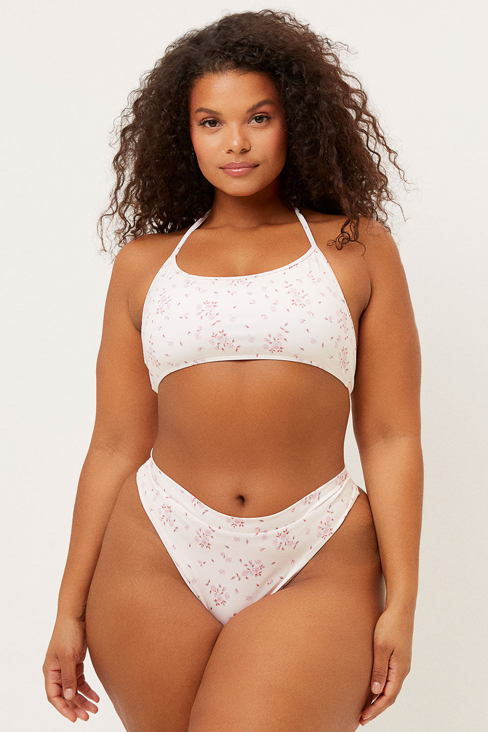 Alternative view of Bea Halter String Bikini Top - Sweet Rose
