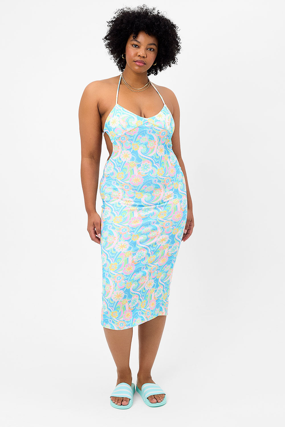 Benatar Terry Halter Dress - Sunshower - Image 2