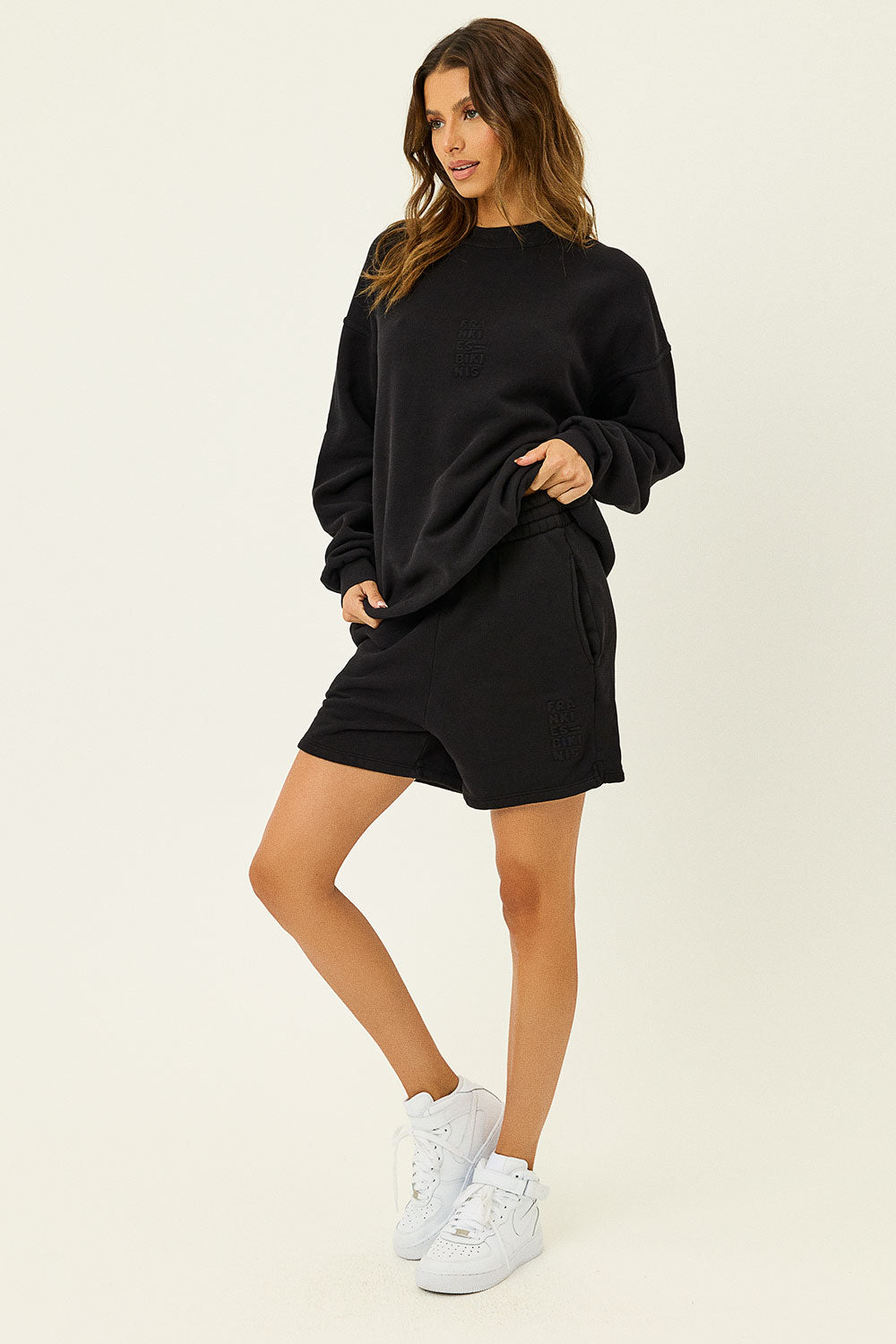 Bennie Oversized Crewneck Sweatshirt - Black - Image 4