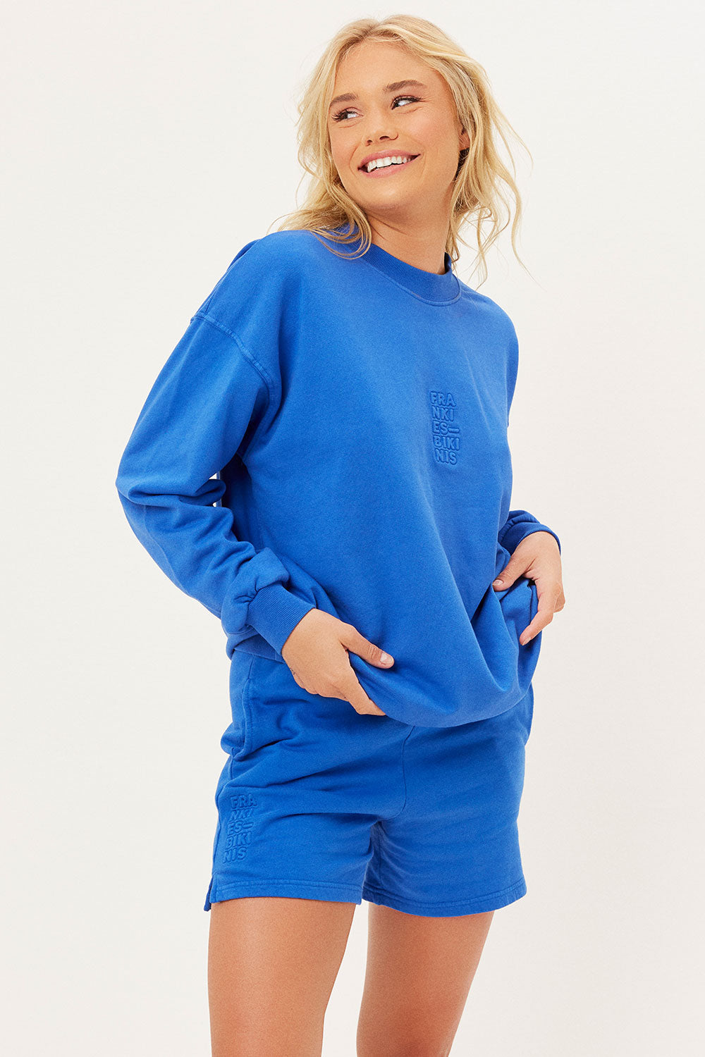 Alternative view of Bennie Oversized Crewneck Sweatshirt - Pacific