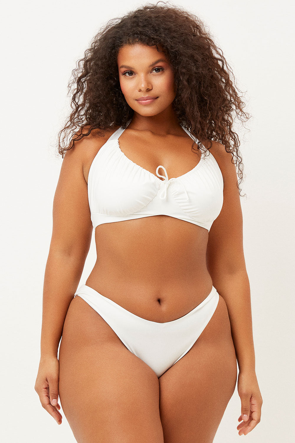 Alternative view of Bernie Halter Scoop Bikini Top - White