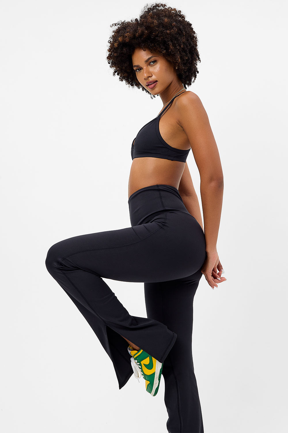 Billie Racerback Sports Bra - Black - Image 5