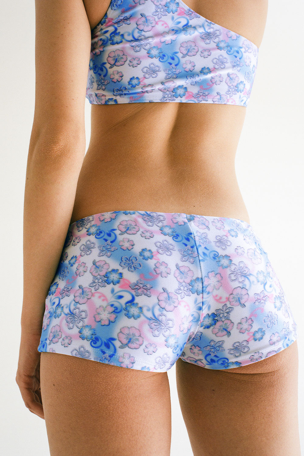 Blue Crush Floral Shine Boy Short - City Of Angels
