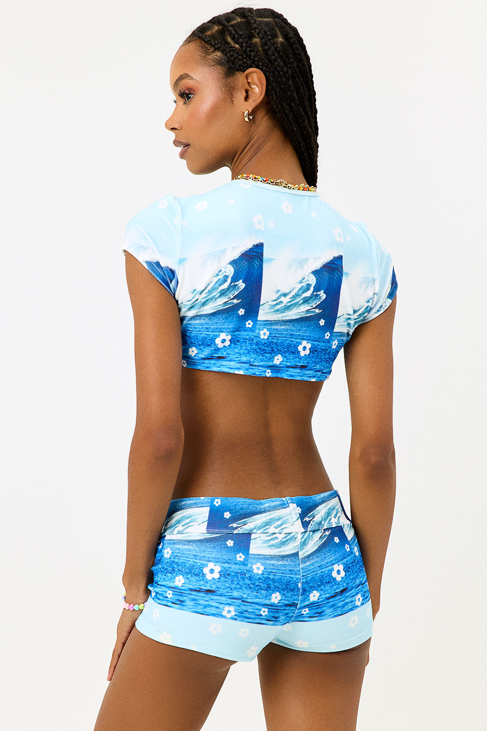 Alternative view of Blue Crush Terry Boy Short - Blue Tides