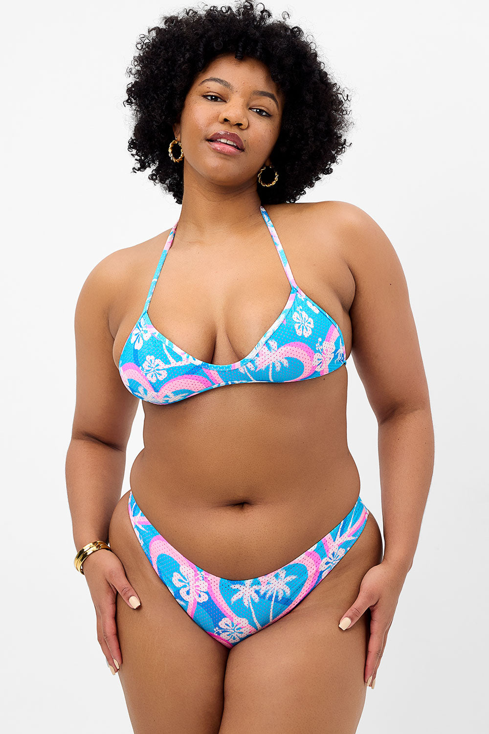Boardwalk Mesh String Bikini Top - Tropic Love - Image 2