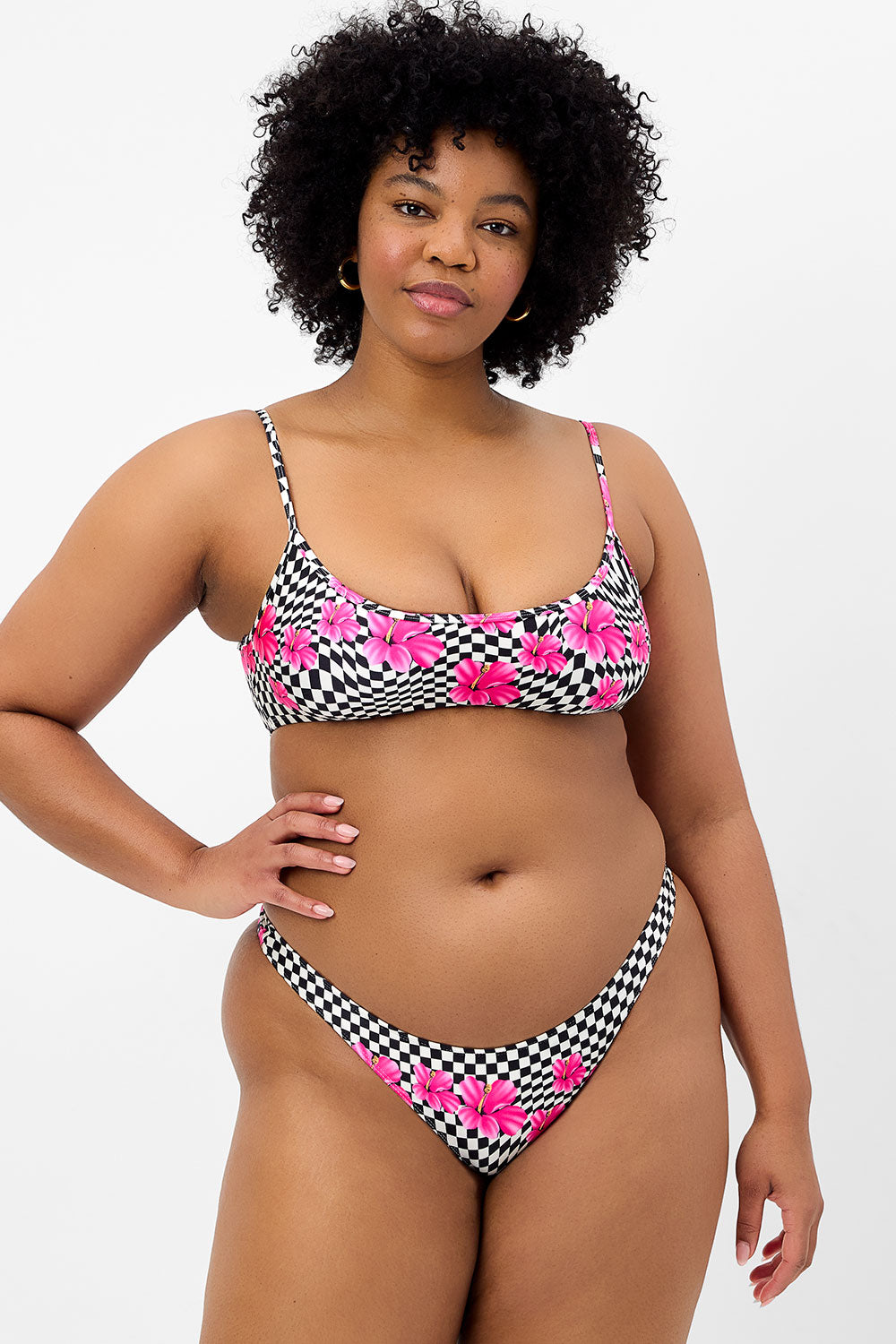 Boots Shine Skimpy Bikini Bottom - Black Morrison Hibiscus - Image 3